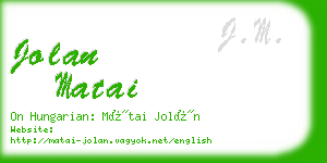 jolan matai business card